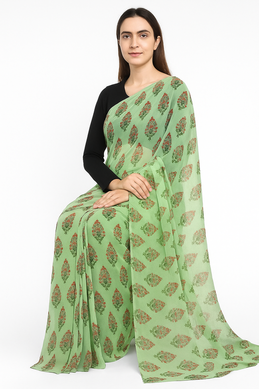 Meadow Grace Chiffon Saree