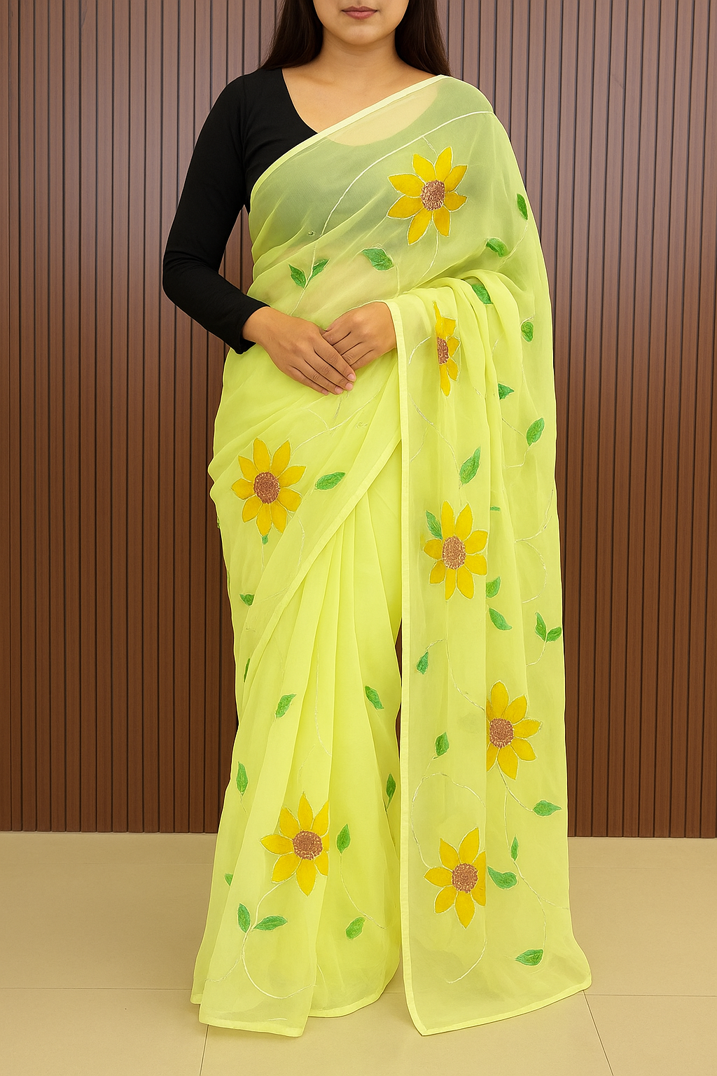 Sunlit Bloom Saree