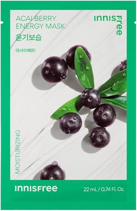 Innisfree Squeeze Energy Sheet Mask - Cream Type - Acai