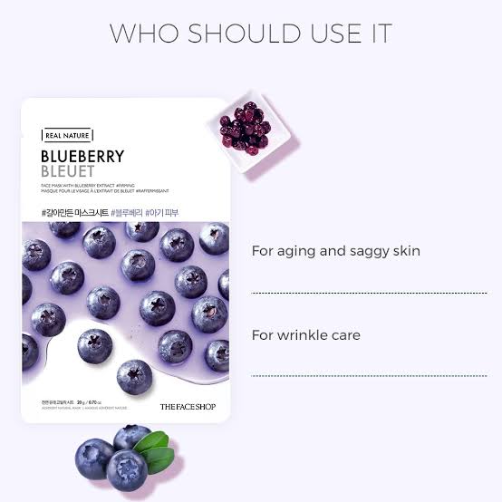 The Face Shop Real Nature Blueberry Masksheet