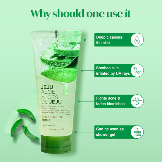 The Face Shop Jeju Aloe Fresh Soothing Foam Cleanser