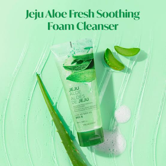 The Face Shop Jeju Aloe Fresh Soothing Foam Cleanser